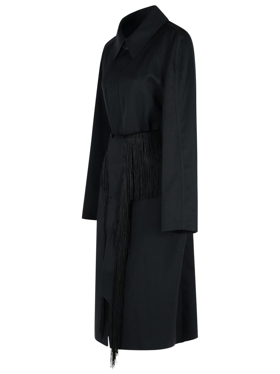 MM6 Maison Margiela svart trenchcoat i ull från jungfruolja