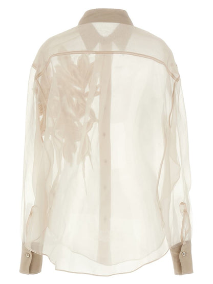 Brunello Cucinelli 'Flora Appliqué' skjorta