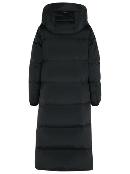 Woolrich 'Kelly' lång svart dunjacka i polyamidblandning