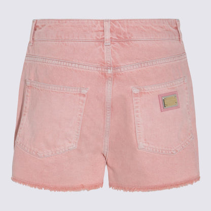 Dolce &amp; Gabbana Rosa Bomullsshorts