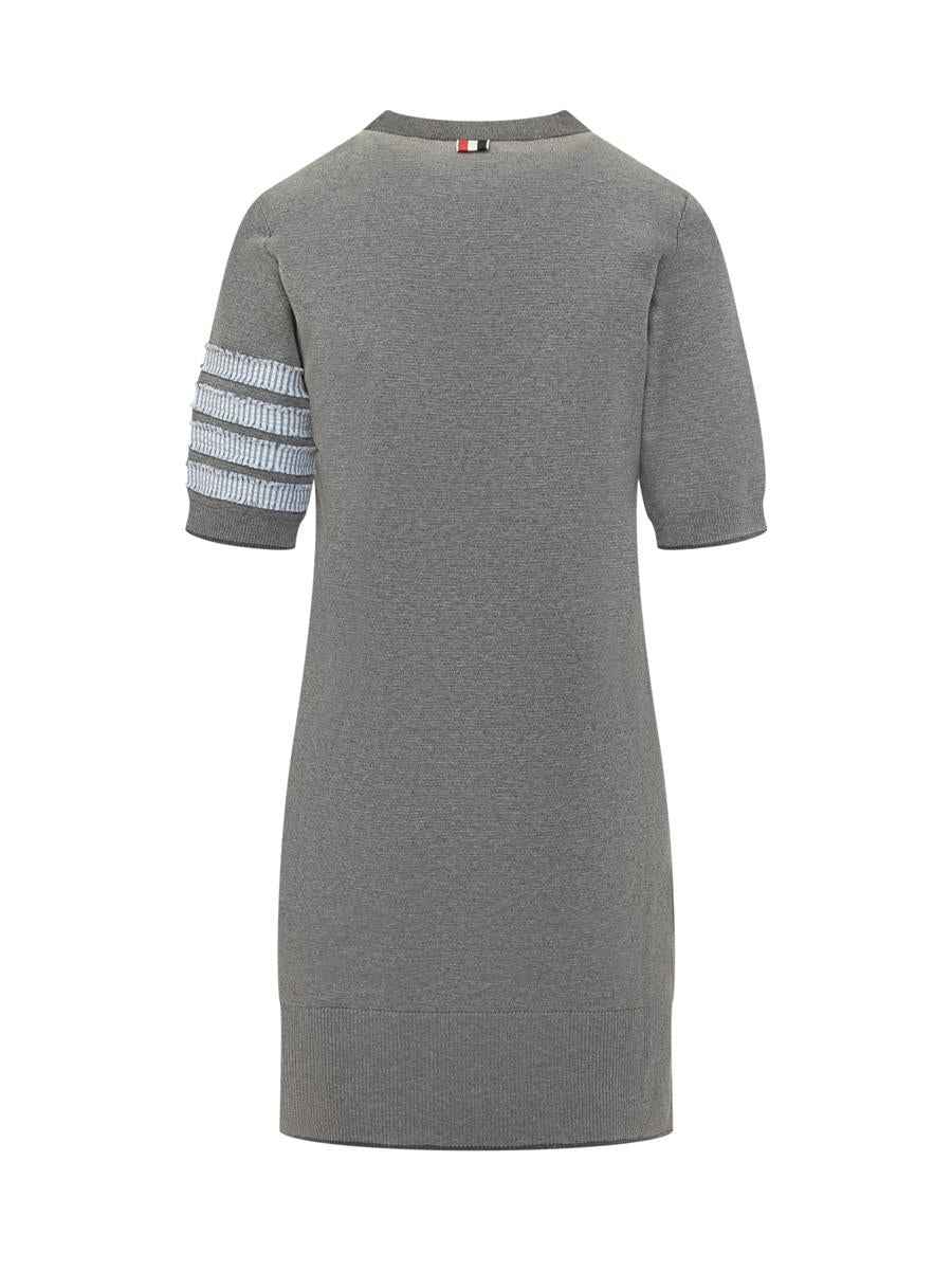 Thom Browne bomullsklänning med 4Bar-logotyp