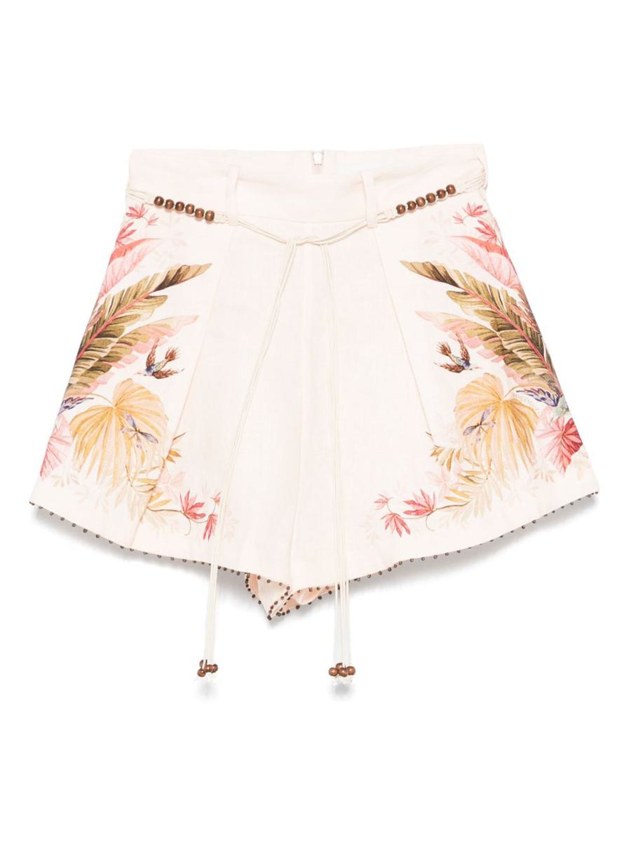 Zimmermann Ascension Mönstrade Linneshorts