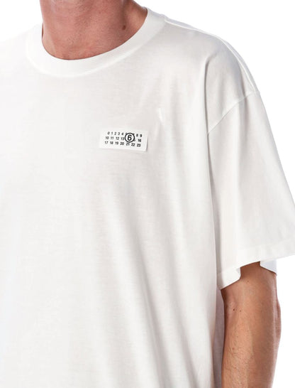 MM6 Maison Margiela Trompe L'Oeil T-shirt i bomull med tryck