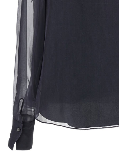 Brunello Cucinelli Crispy Silk Blus
