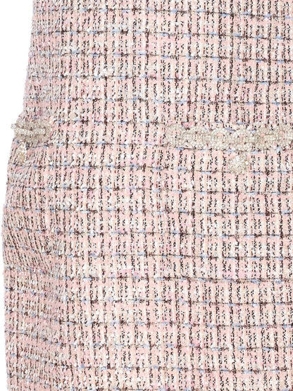 Självporträtt Rosa Bouclé Ärmlös Miniklänning Kläder