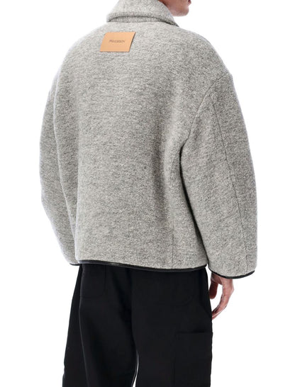 JW Anderson Ljusgrå Kontrastkantad Casualjacka