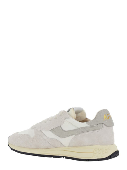 'Reel Wind' Grå Låga Sneakers Med Logotypdetalj I Mocka Herr