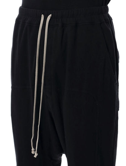 Rick Owens Drkshdw svarta jerseybyxor med dragsko och fånge