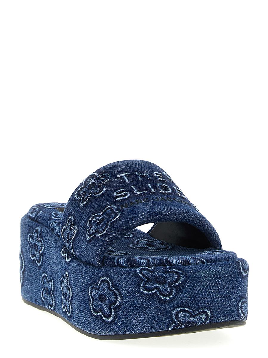 Marc Jacobs 'The Puffy Daisy Denim Platform Sandal' Tofflor