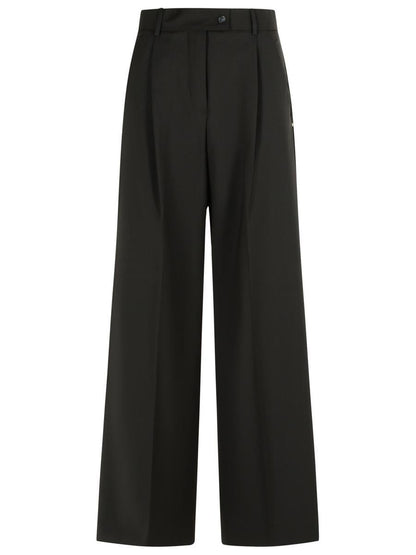 Sportmax 'Vela' mörkbruna byxor i ull