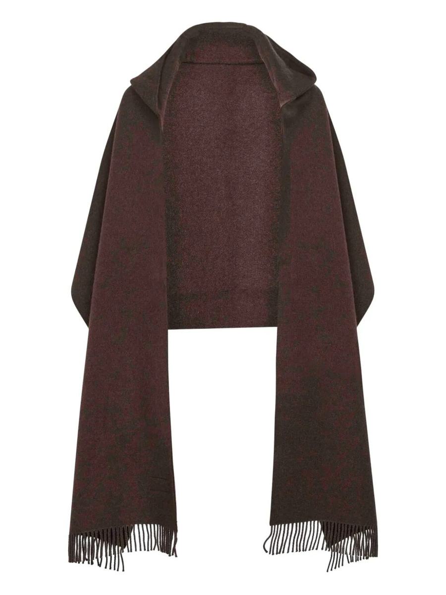 Brunello Cucinelli ullhalsduk med huva accessoarer