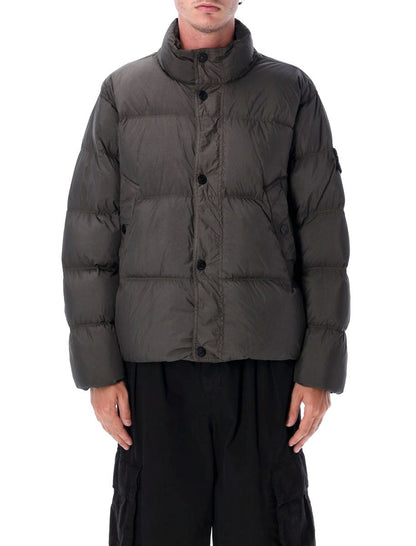 Stone Island Dunjacka med Krinkeleffekt