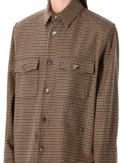 Saint Laurent Puppytooth ullblandad överskjorta