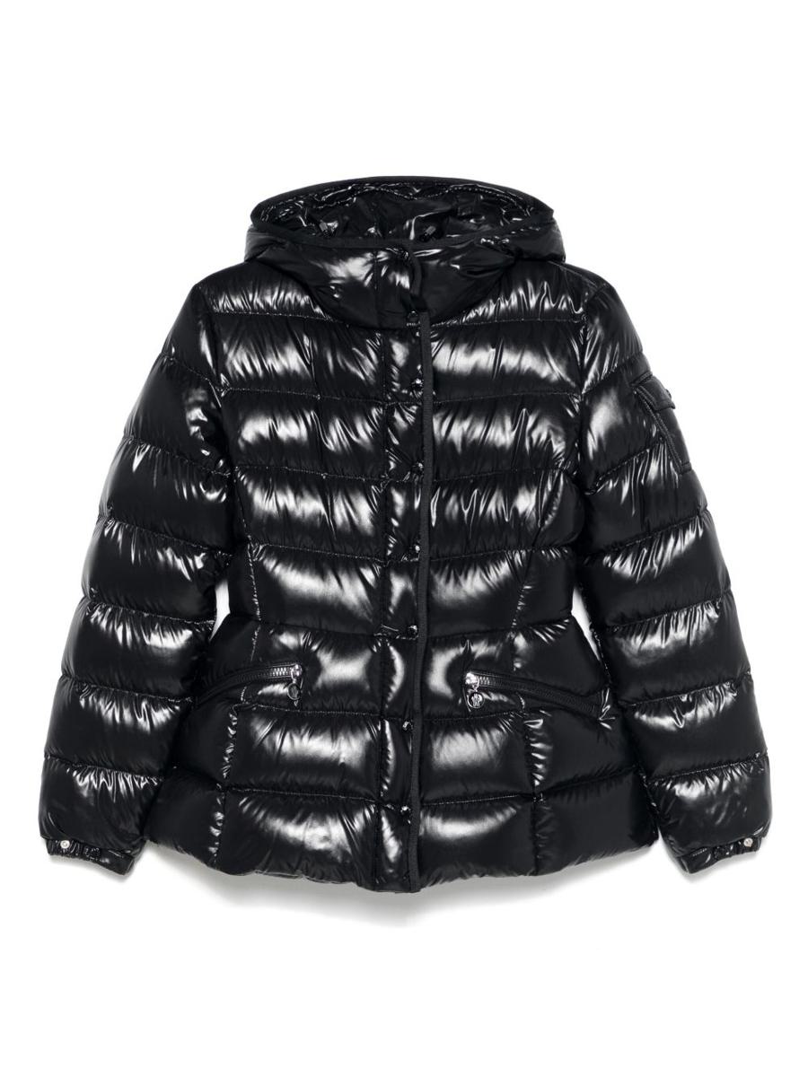 Moncler Glansig Svart 'Barante' Dunjacka Med Huva