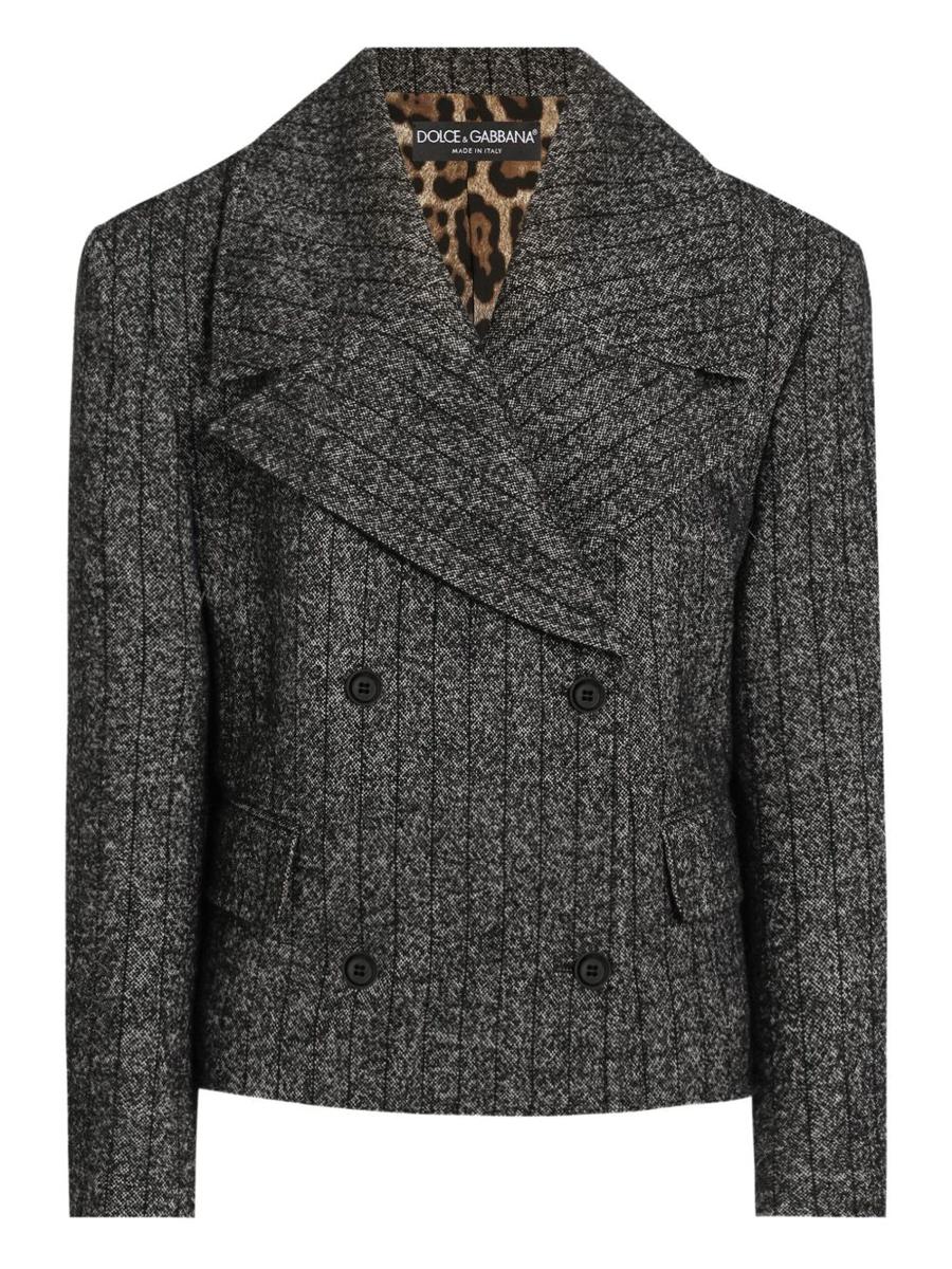 Dolce &amp; Gabbana Dubbelknäppt Randig Kavaj