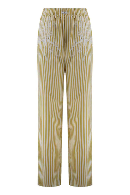 Elisabetta Franchi Poplin bomullsbyxa