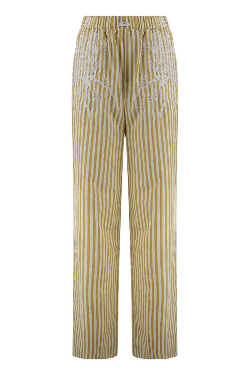 Elisabetta Franchi Poplin bomullsbyxa