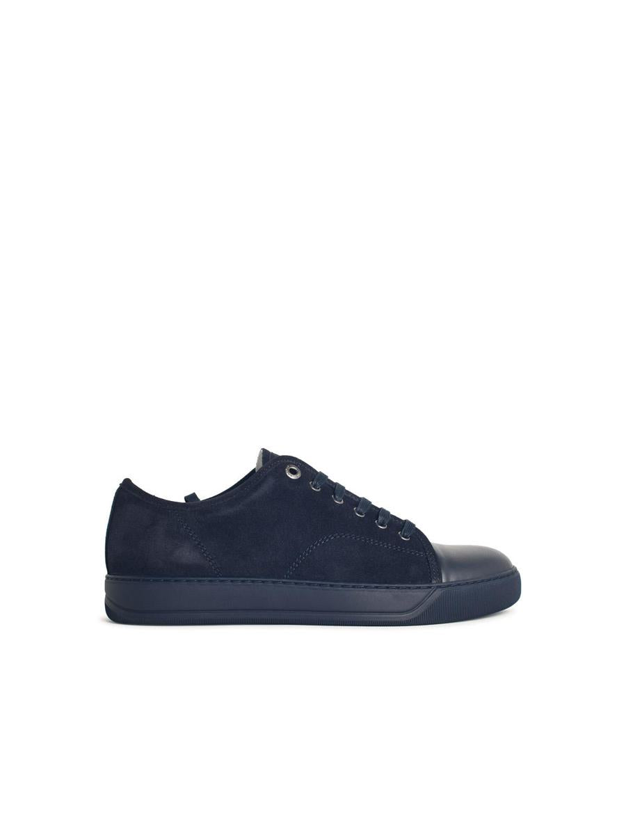Lanvin 'Ddb1' Marinblå Svarta Lädersneakers