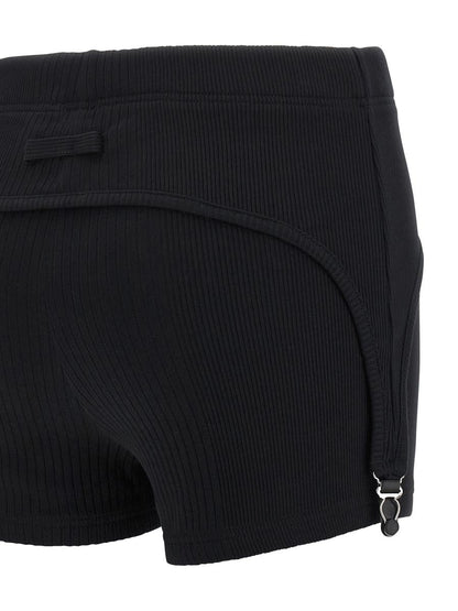 Jean Paul Gaultier 'Den svarta strumpebandshållaren' shorts