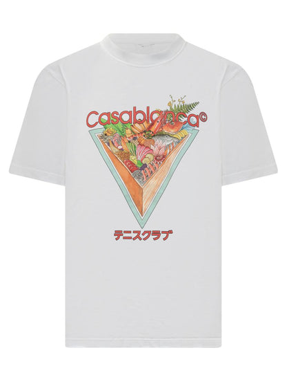 Casablanca Vit Casablanca T-shirt med grafiskt tryck från Sushi