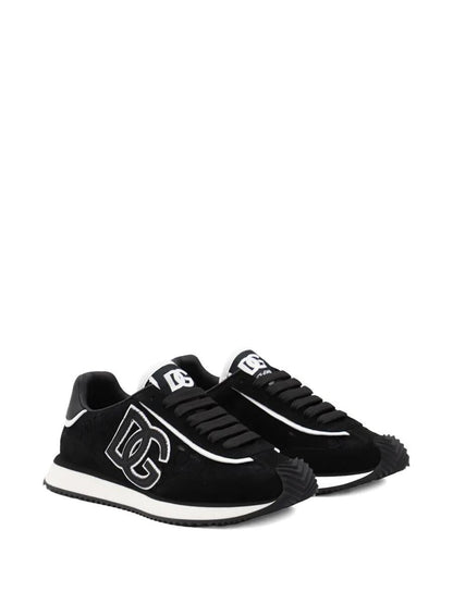 Dolce &amp; Gabbana Dg Cushion-sneakers i mocka med spetsdetaljer