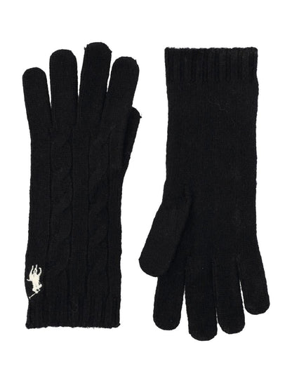Polo Ralph Lauren Kabelstickade Ull-Kashmirhandskar