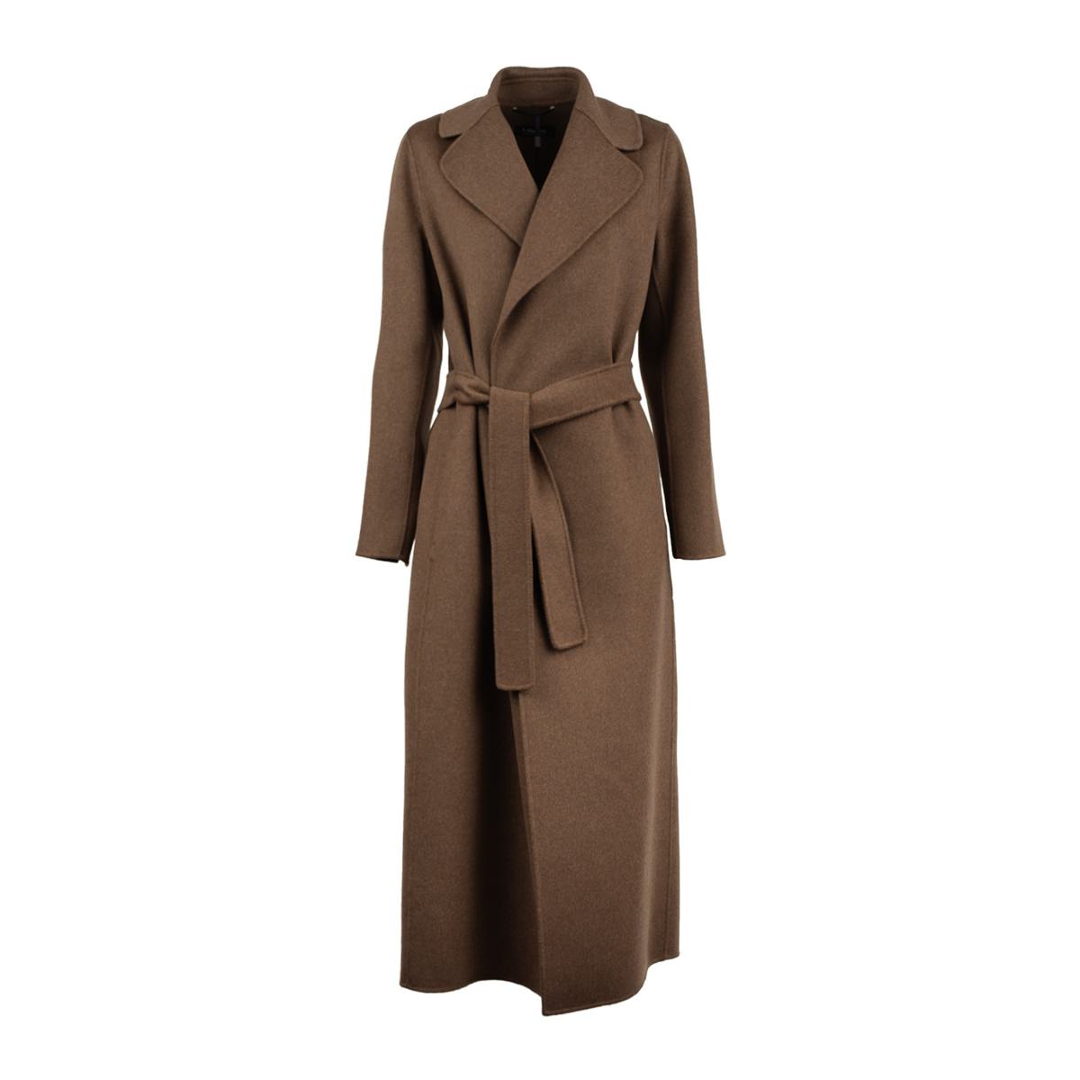 Max Mara Brun Ullkappa med Drapering