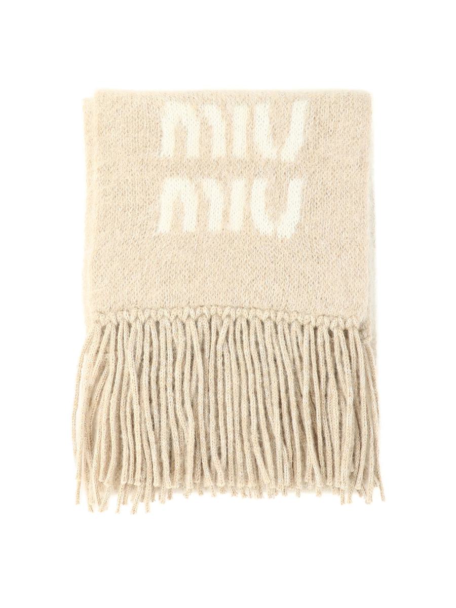 Miu Miu Halsduk Med Kontrastlogotyp