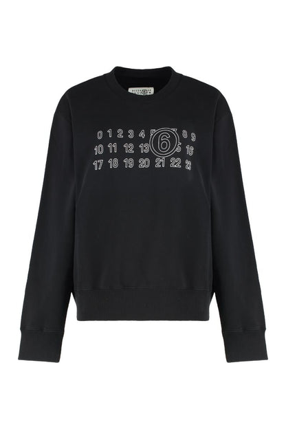 MM6 Maison Margiela bomullströja med rund hals