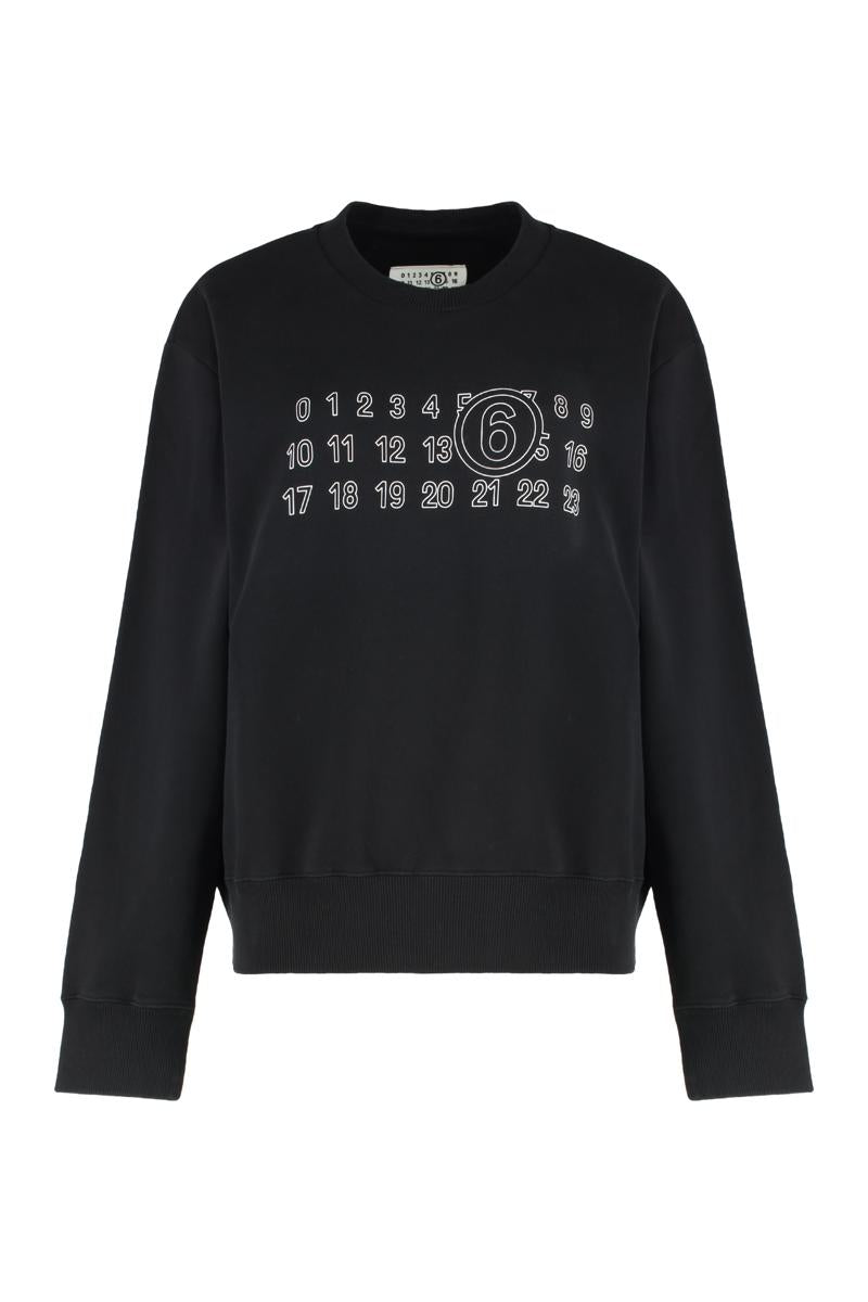 MM6 Maison Margiela bomullströja med rund hals