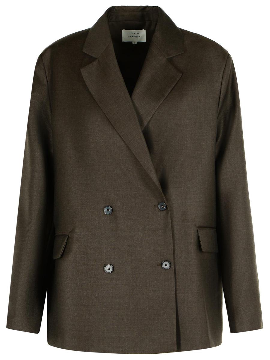 Loulou Studio 'Donau' Brun Kavaj i Virgin Wool