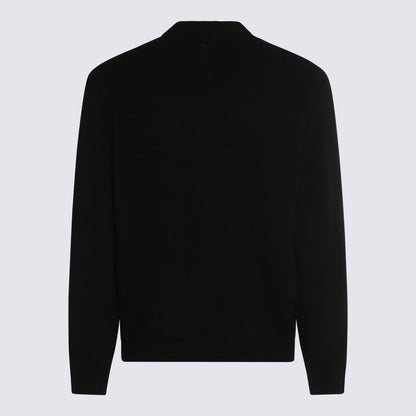 Canali svarta stickade ullplagg