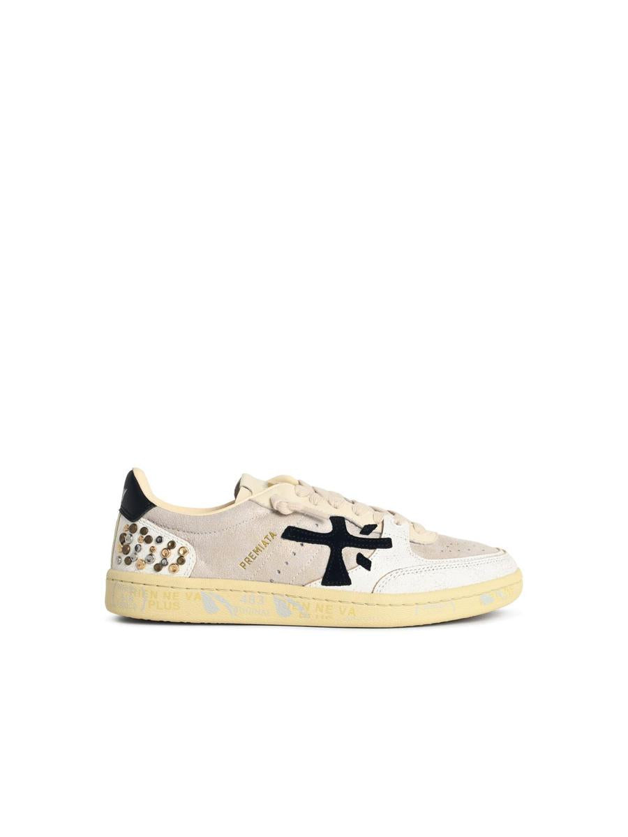 Premiata 'Bskt Clay' tvåfärgade sneakers i läderblandning