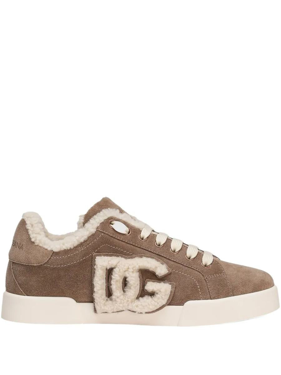 Dolce &amp; Gabbana mockasneakers med fårskinnsfoder