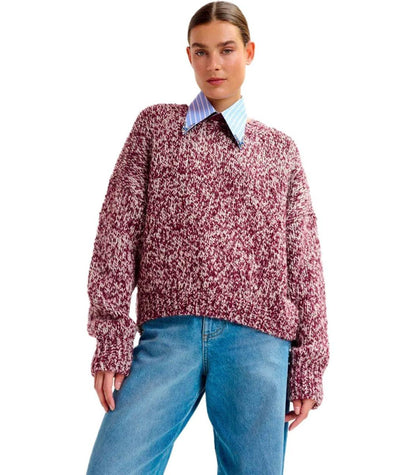 Essentiel Antwerp Izura Burgundy Crewneck-tröja