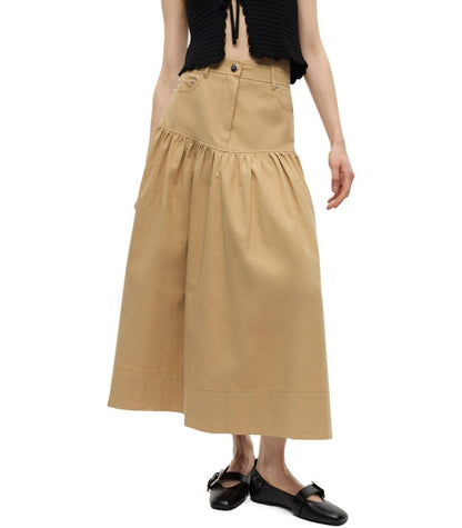 Ganni Beige Midikjol