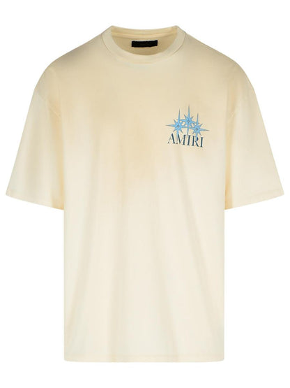 Amiri 'Starbust' Elfenbensvit Bomulls-T-shirt