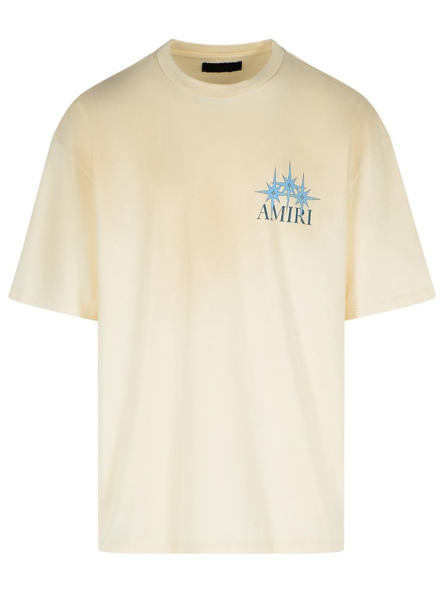 Amiri 'Starbust' Elfenbensvit Bomulls-T-shirt