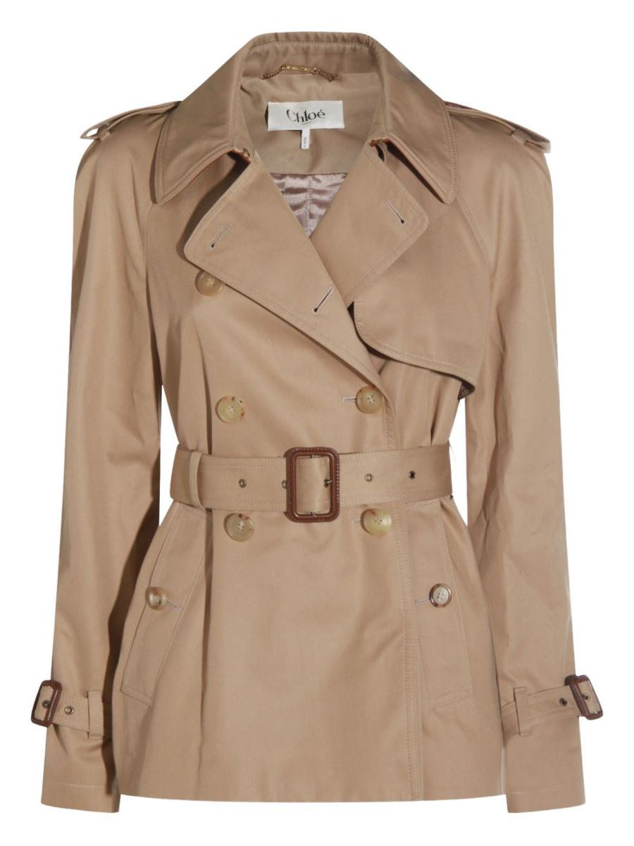Chloé kort trenchcoat i bomull