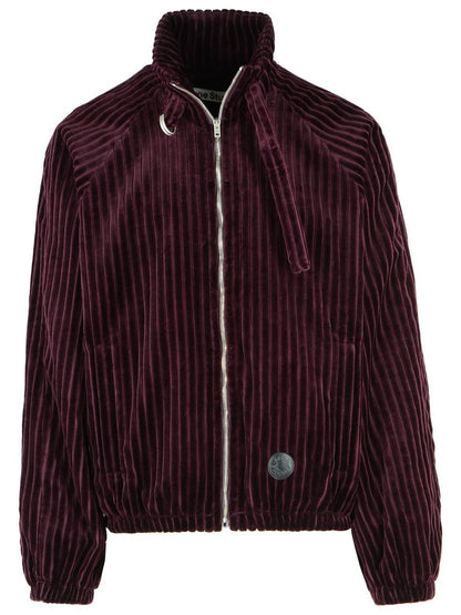 Acne Studios vinröd bomullsbomberjacka