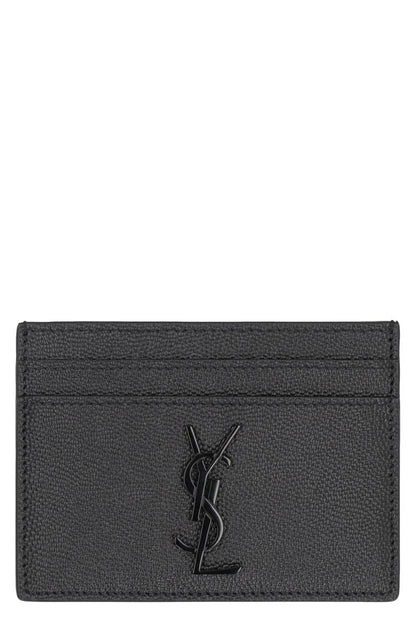 Saint Laurent Cassandre Logo Detail Läderkorthållare