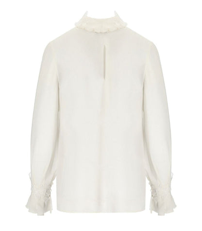 Elisabetta Franchi Ivory Georgette skjorta