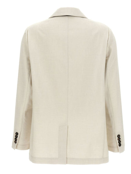 Brunello Cucinelli Lurex Dubbelknäppt Kavaj