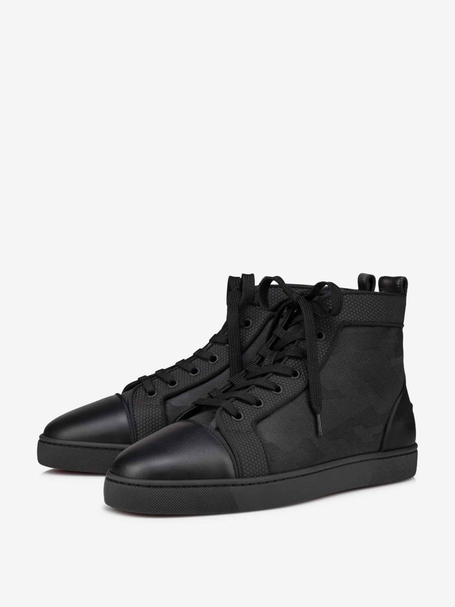 Christian Louboutin Louis Jacquard Lädersneakers