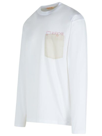 Marni Vit Bomulls-T-shirt
