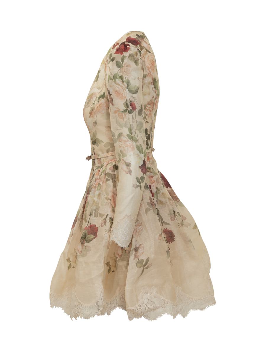 Zimmermann Zimmermann kort blommig sidenklänning