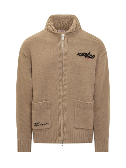 Kenzo Kenzo Herr Stickad Kofta Med Dragkedja