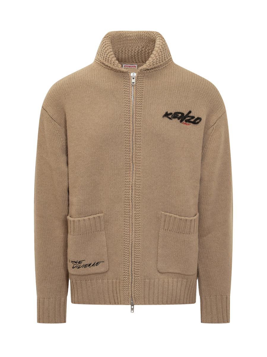 Kenzo Kenzo Herr Stickad Kofta Med Dragkedja