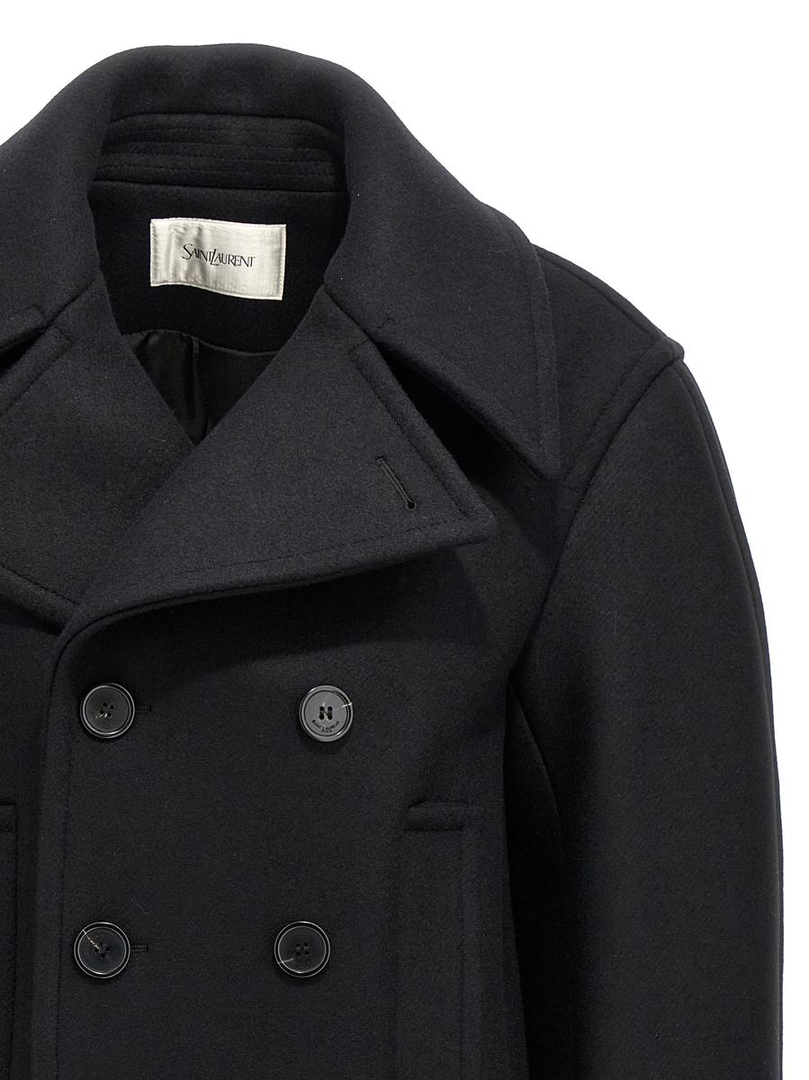 Saint Laurent överdimensionerad Caban-kappa
