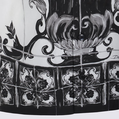 Dolce &amp; Gabbana Vit och svart bomullsskjorta